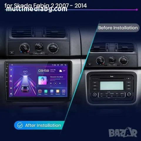 Skoda Fabia 2 2007 - 2014 Мултимедия Навигация Android, снимка 2 - Аксесоари и консумативи - 51113661