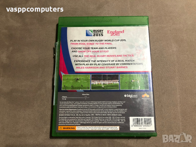 Rugby World Cup 2015 за XBOX ONE, снимка 3 - Игри за Xbox - 36118403