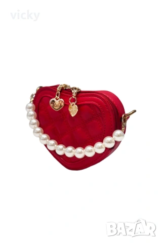 Детска чанта във формата на сърце в различни цветове, вдъхновена от Petite Fleur