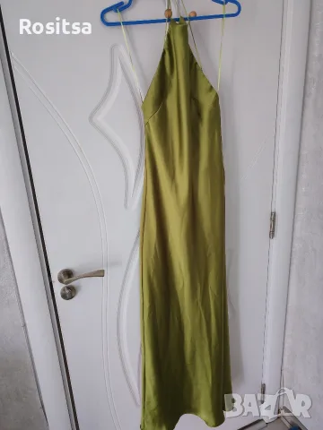 Сатенена Рокля Zara, снимка 3 - Рокли - 55984892