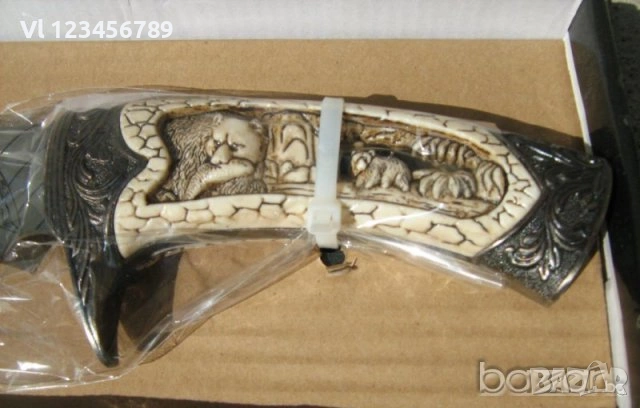 Колекцонерски ловен нож -180 / 310 - 5 модела ( Елен, Мечка, Вълк, Орел, Дракон), снимка 3 - Ножове - 53815444