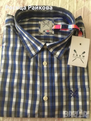 Мъжка риза, нова, размер L Crew Clothing , снимка 3 - Ризи - 41456631