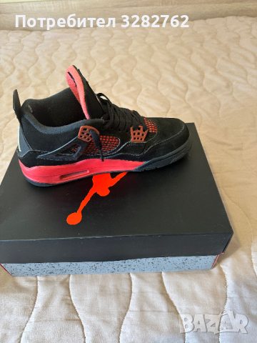 Nike Air Jordan Retro 4 Red Thunder, снимка 6 - Маратонки - 44619954