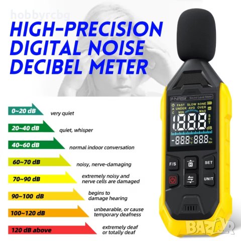 FDM01, Шумомер за измерване на нивото на звука 30~130dB, снимка 2 - Други инструменти - 44158229