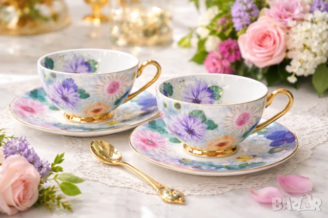 Бутикови комплекти и чаши за чай, кафе и капучино 