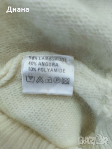 Дамски пуловер-ламска вълна с ангора, снимка 3 - Блузи с дълъг ръкав и пуловери - 44326227
