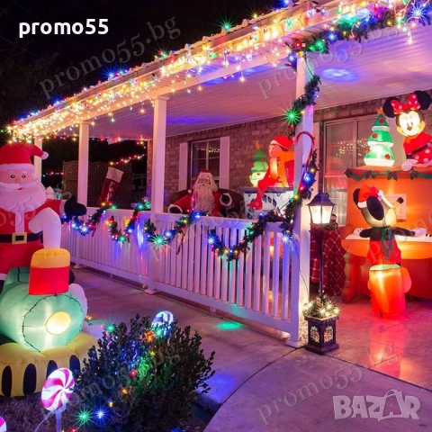 Коледна Светлинна Верига 50м с 250 Диода в Три Цвята Коледна Декорация, снимка 13 - Декорация за дома - 52324240