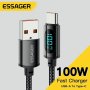 Essager Кабел USB към Type-C 100W бързо зареждане 1м, снимка 1 - USB кабели - 41825706