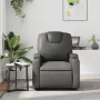 vidaXL Масажен наклоняем стол, сив, изкуствена кожа, снимка 3