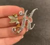 Невероятно красиви брошки/брошка с кристали и феички- букви, снимка 9