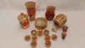 Руски традиционни дървени кутийки, вазички, мини сервизчета, снимка 1 - Антикварни и старинни предмети - 39398213
