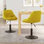 vidaXL Въртящи трапезни столове, 2 бр, горчица жълто, кадифе, снимка 2