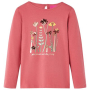 Детска тениска с дълъг ръкав, старо розово, 116（SKU:13611, снимка 1 - Детски тениски и потници - 44724441
