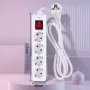Разклонител 220v, 4 гнезда с ключ Digital One SP00980, st-4048, 3м. Кабел, 10A, 2000W, снимка 2