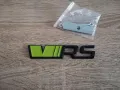 Skoda VRS емблема за решетка отровно зелено с черно, снимка 1
