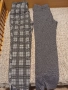 Дамски панталони - каре и ромб, сиво черни , снимка 1