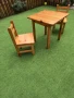 маса и стол детски от естествено   дърво, снимка 3