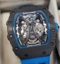 Мъжки луксозен часовник Richard Mille RM 53-01 Blue Rubber Strap Super High Quality , снимка 3