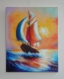 "Плаваща мечта" Картина 50х40 см, Маслена живопис с шпакла, снимка 2