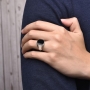 Класически мъжки пръстен с оникс, снимка 6