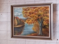 Стара голяма авторска картина - пейзаж , подписана, снимка 2