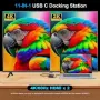 USB-C docking станция 11-в-1 за лаптоп с Dual 4K HDMI, Gigabit Ethernet и USB/USB-C портове, снимка 7
