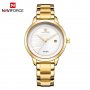 Дамски часовник NAVIFORCE Clarity Gold/White 5008 GW. 