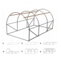 Компактна бяла оранжерия - професионална защита и идеални условия за вашите култури - 3 х 2 х 2м, снимка 6