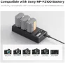 Ново Тройно зарядно K&F Concept NP-FZ100 за Sony A7III/IV FX3 FX30 ZV-E1, снимка 3
