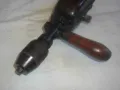 42см Ф13мм МАСИВНА СТАРО КАЧЕСТВО НЕМСКА РЪЧНА БОРМАШИНА ДРЕЛКА С ОПОРНО РАМО 2 СКОРОСТИ, снимка 3