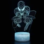 Холограмна 3D LED лампа Spider Man-дистанционно управление 16 цвята+други режими на управление , снимка 6