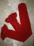 Червени чорапи с дантела М, снимка 6