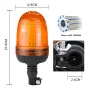 LED сигнална лампа маяк 28cm 12-24V 80SMD x 5730 Мигане и въртене, снимка 3