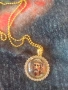 Позлатени колие с медальон, снимка 2