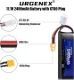 URGENEX 11.1 V 2400 mAh Lipo батерия 50C с висока скорост на разреждане 3S RC батерии с XT60, 2 броя, снимка 3