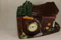 Стар Немски Часовник MERCEDES Порцеланов Къщичка, снимка 4