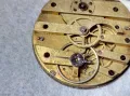МЕХАНИЗЪМ от РЯДЪК СТАР ШВЕЙЦАРСКИ ДЖОБЕН ЧАСОВНИК с ПОРЦЕЛАНОВ РИМСКИ ЦИФЕРБЛАТ 49638, снимка 3