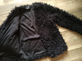 Пухено черно яке / палто / жилетка, снимка 6