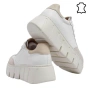 Кецове на платформа от естествена кожа- Daris White 11732, снимка 4