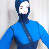 М Неопренов,водолазен костюм/боди с дълъг ръкав/ в синьо, снимка 1 - Екипировка - 36321746