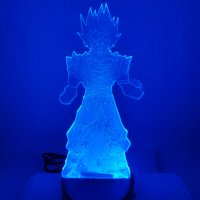 Dragon Ball Super Saiyan God Goku Екшън фигурки 3D настолна лампа 7 променящи цвета нощна лампа, снимка 9 - Настолни лампи - 40412279