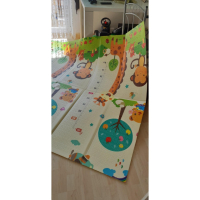 4137 Сгъваемо детско килимче за игра, топлоизолиращо 180x200x1cm - Жираф и Цифри, снимка 14 - Други - 44615700