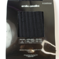 Emilio Cavallini S/M нов луксозен фигурален черен чорапогащник, снимка 8 - Бельо - 44685488