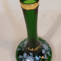 Стара зелена стъклена ваза Maria Hilfberg, снимка 4 - Антикварни и старинни предмети - 44777511