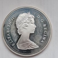 CANADA 🇨🇦 ONE DOLLAR 1984 SILVER PROOF DCAM. UNC , снимка 4 - Нумизматика и бонистика - 41312594