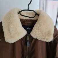 ALPHA INDUSTRIES -Зимно яке в кафяв цвят , снимка 4 - Якета - 41080824