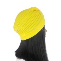 Тюрбан за коса едноцветен жълт, снимка 2 - Аксесоари за коса - 40495438