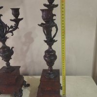 Два барокови свещника комплект, снимка 5 - Други ценни предмети - 44506802