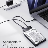 USB 3.2 Gen 2 SATA адаптер за 2,5/3,5 инча SSD/HDD с двупосочен трансфер, UA1006, снимка 6 - Друга електроника - 40940505