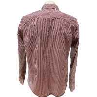 Мъжка риза TOMMY HILFIGER размер L / XL райе червено бяло, снимка 3 - Ризи - 44589716